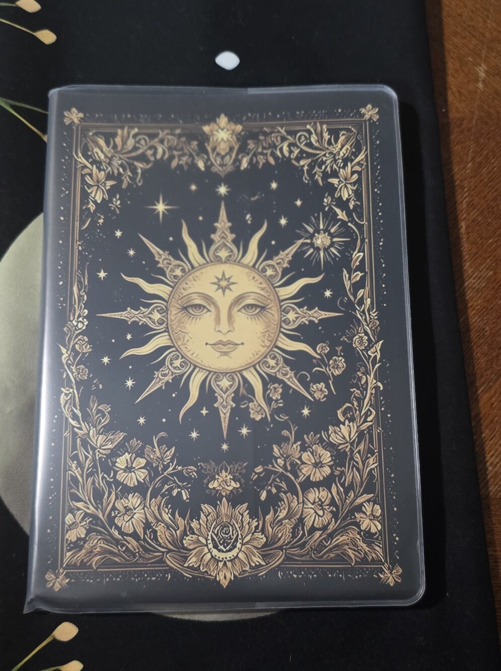 Mystic Sun Gold Foil Journal Cover - Black